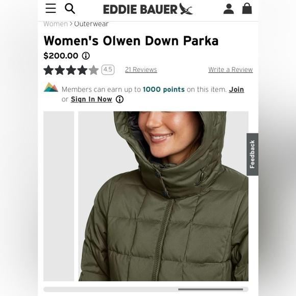 Women’s size small Eddie Bauer Parka - Picture 3 of 10